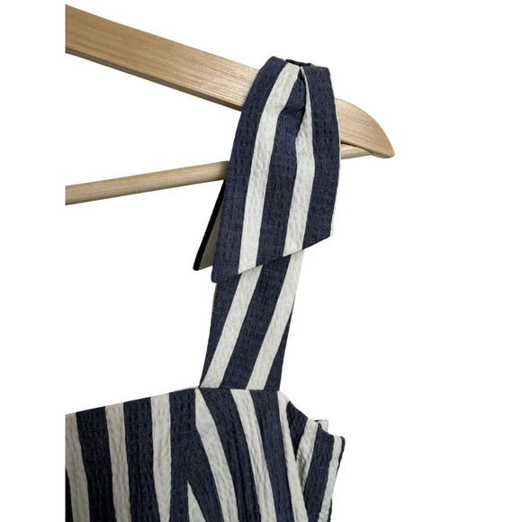 Kate Spade Seersucker Stripe Dress Blue White Sleeveless Fit & Flare Size 2 - Picture 6 of 9